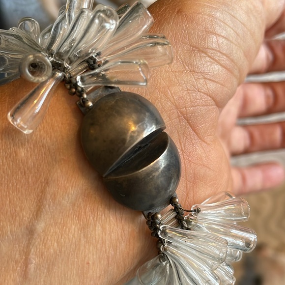 Karen Gilbert Handmade Glass & Sterling Silver Beaded Bracelet – Statement Art - Picture 6 of 8